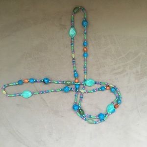 Multicolored necklace beaded